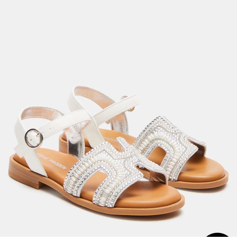 Steve Madden KIDS' HAYDLYN IVORY- size 2 worn once